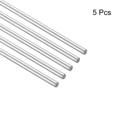 Harfington 304 Stainless Steel Round Rods, 1.8mm x 300mm Solid Shaft Rods Pack of 5