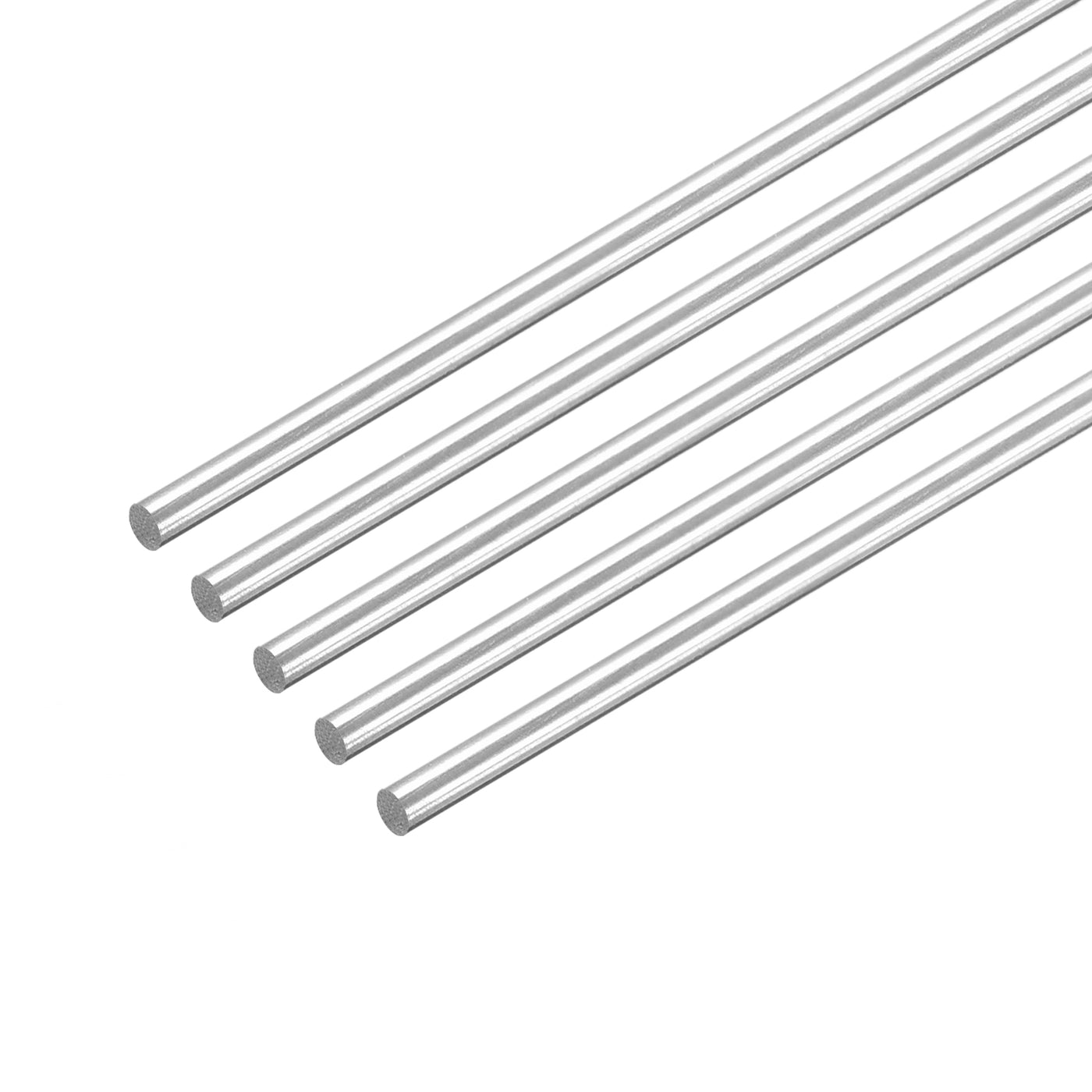 Harfington 304 Stainless Steel Round Rods, 1.8mm x 300mm Solid Shaft Rods Pack of 5