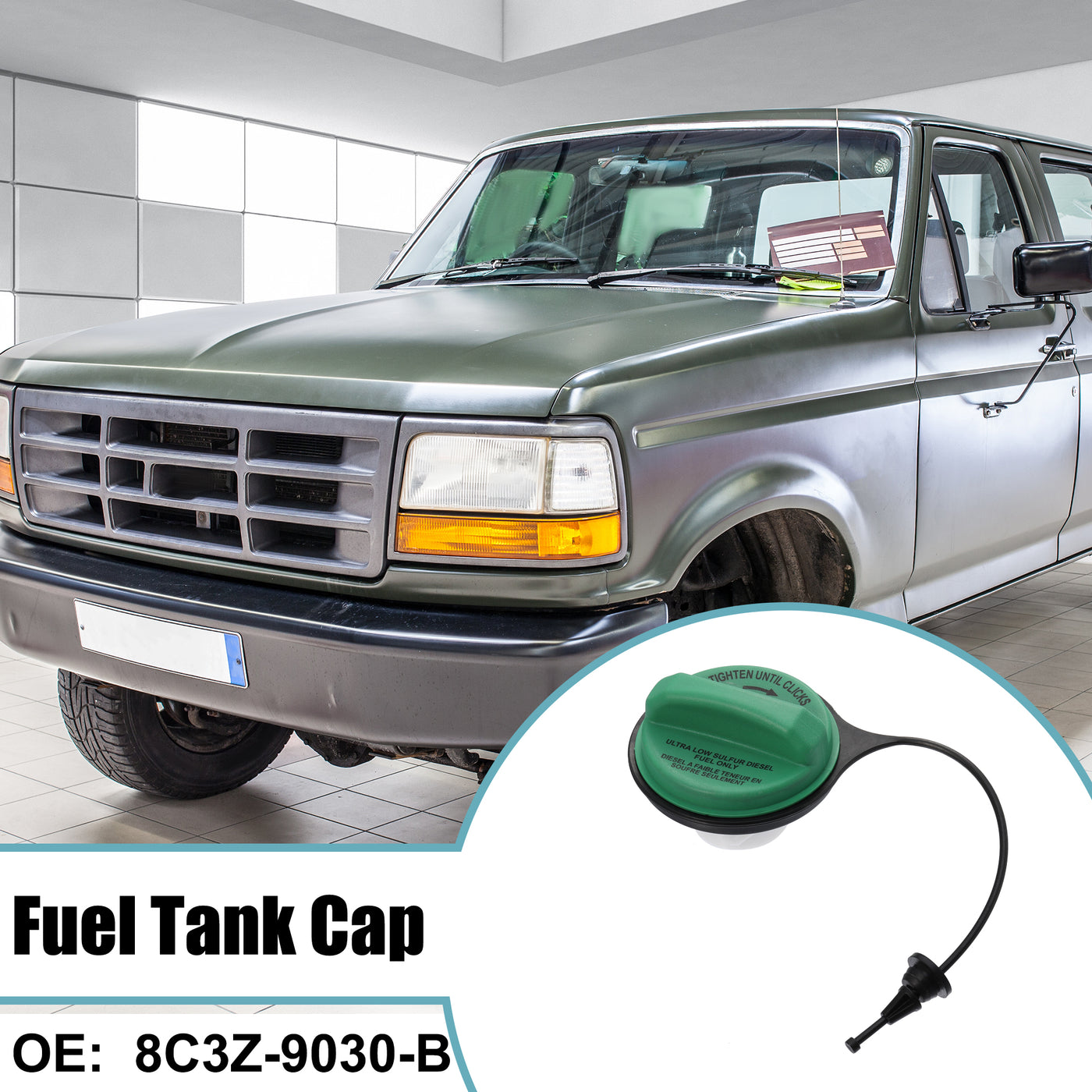 X AUTOHAUX 8C3Z-9030-B Fuel Tank Cover Door Fuel Tank Cover Replacement Accessories for Ford F-450 Super Duty 2008 for Ford F-550 Super Duty 2008