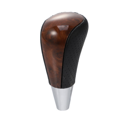 X AUTOHAUX Car Automatic Gear Stick Shift Knob for Toyota RAV4 Corolla Avalon Yaris 4Runner Sienna Camry Tacoma for Lexus ES GS SC RX LS Black Brown Wood Grain