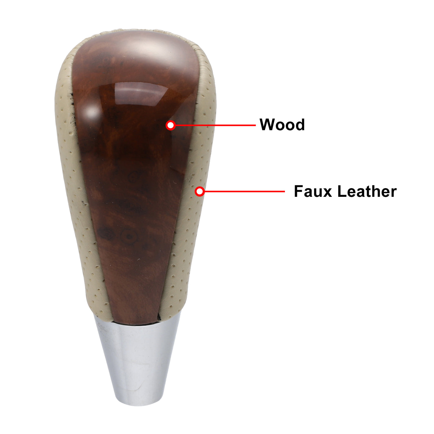 X AUTOHAUX Car Automatic Gear Stick Shift Knob for Toyota RAV4 Corolla Avalon Yaris 4Runner Sienna Camry Tacoma for Lexus ES GS SC RX LS Beige Brown Wood Grain