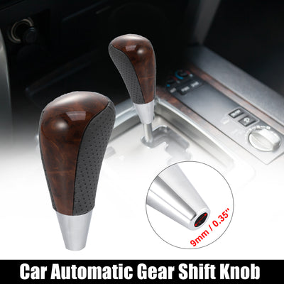 Harfington Car Automatic Gear Stick Shift Knob for Toyota RAV4 Corolla Avalon Yaris 4Runner Sienna Camry Tacoma for Lexus ES GS SC RX LS Gray Brown Wood Grain