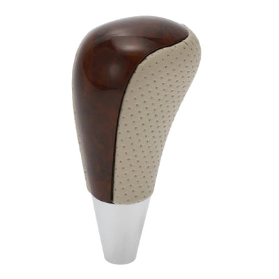 Harfington Car Automatic Gear Stick Shift Knob for Toyota RAV4 Corolla Avalon Yaris 4Runner Sienna Camry Tacoma for Lexus ES GS SC RX LS Beige Brown Wood Pattern