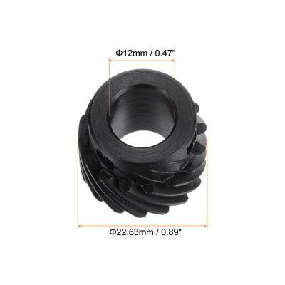 Harfington Helical Gear 12mm Aperture 16T 1 Mod Hardened Steel Motor Gear, Left Direction