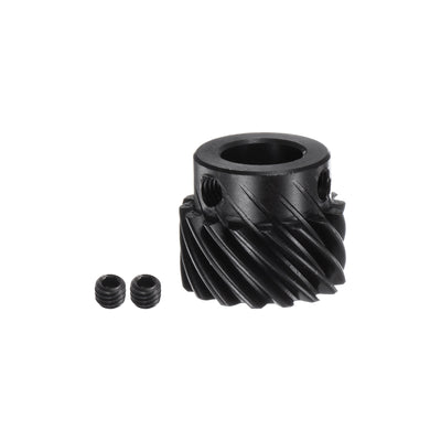 Harfington Helical Gear 12mm Aperture 16T 1 Mod Hardened Steel Motor Gear, Left Direction