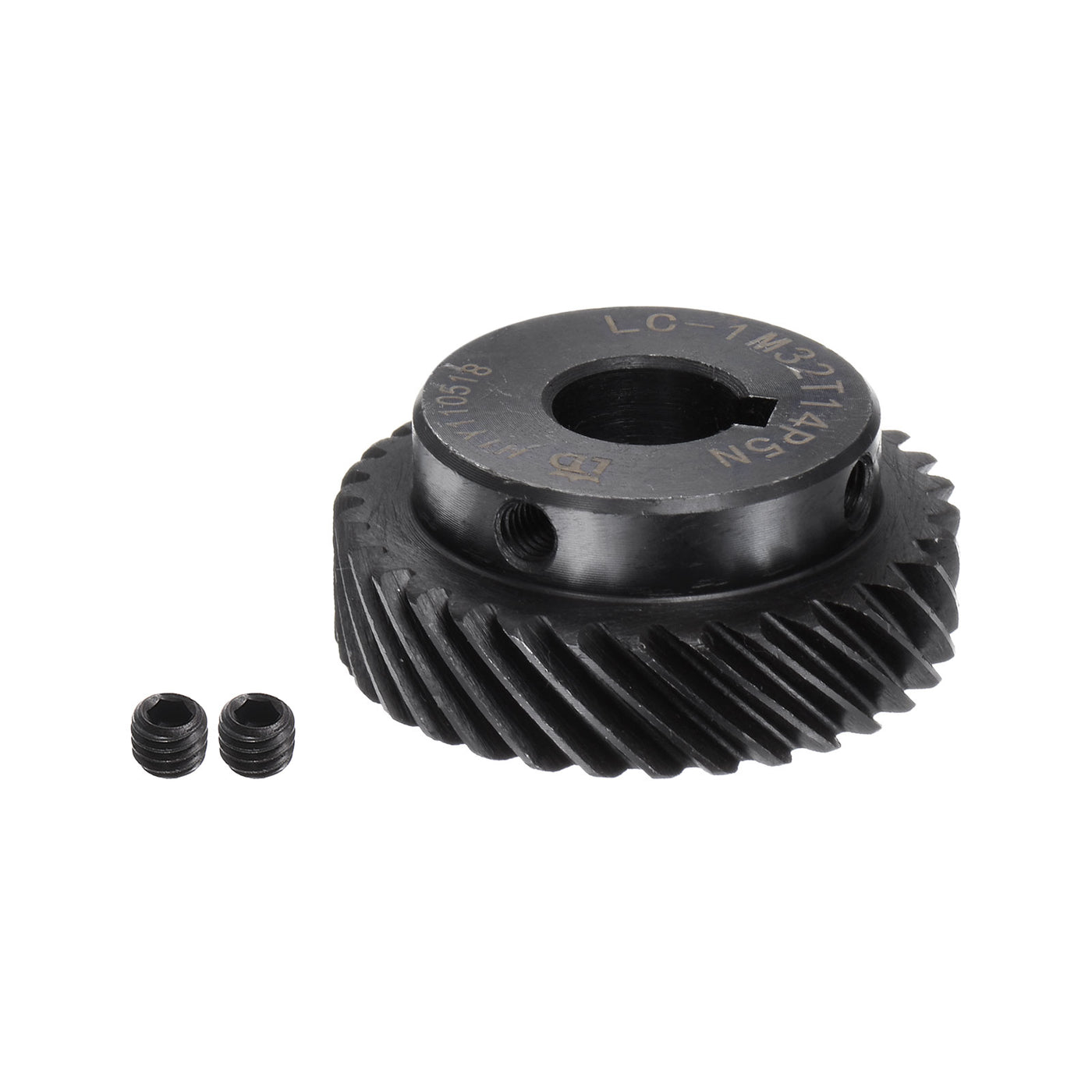 Harfington Helical Gear 14mm Inner Dia 32T 1 Mod Hardened Steel Motor Gear, Left Direction