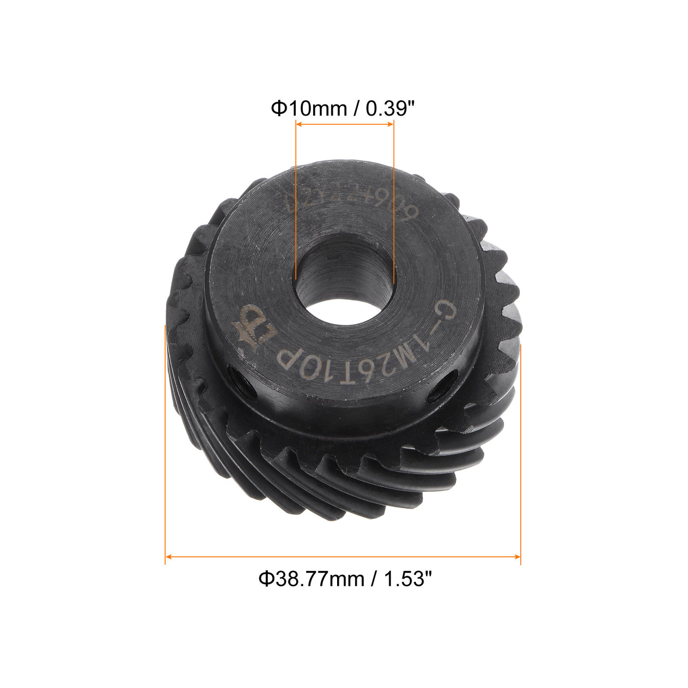 Harfington Helical Gear 10mm Aperture 26T 1 Mod Hardened Steel Motor Gear, Left Direction