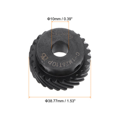 Harfington Helical Gear 10mm Aperture 26T 1 Mod Hardened Steel Motor Gear, Left Direction