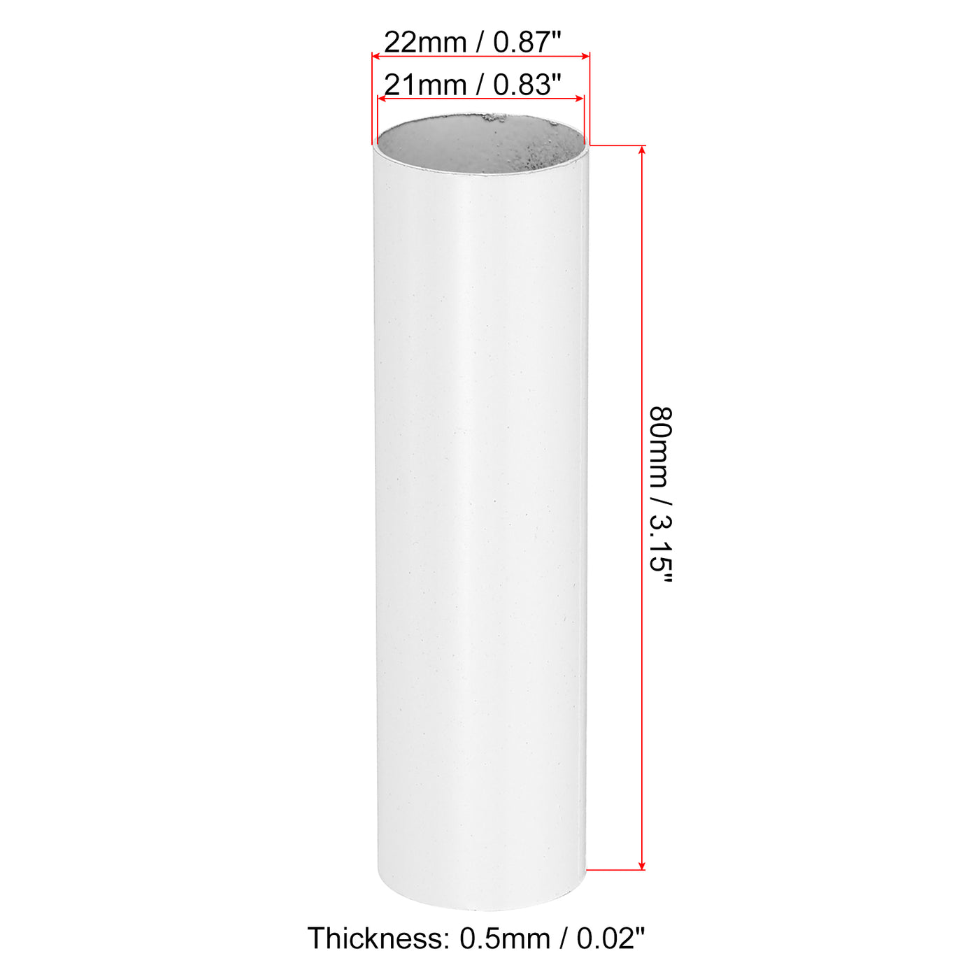 Harfington E12 Candle Socket Covers, 3.1 Inch Candelabra Base Holder, White 6 Pcs