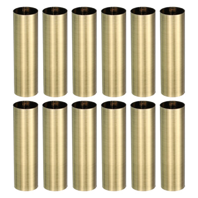 Harfington E12 Candle Socket Covers, 3.1 Inch Candelabra Base Holder, Bronze 12 Pcs