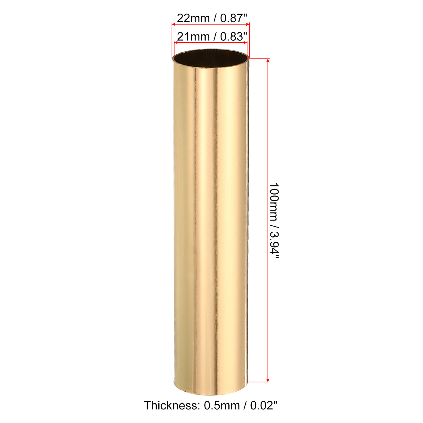 Harfington E12 Candle Socket Covers, 3.9 Inch Candelabra Base Holder, Gold Tone 6 Pcs