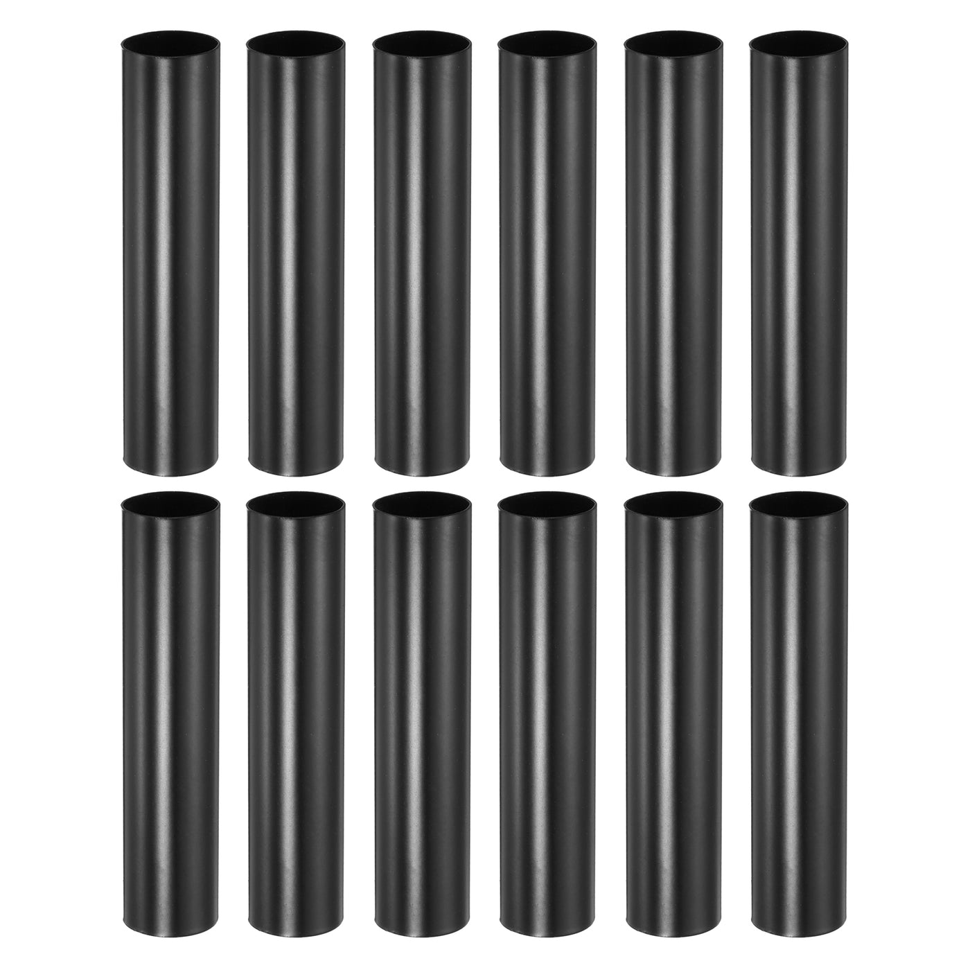 Harfington E12 Candle Socket Covers, 3.9 Inch Candelabra Base Holder, Black 12 Pcs