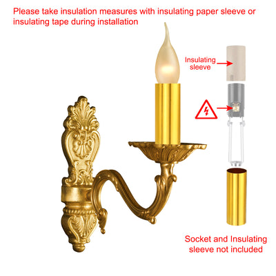 Harfington E12 Candle Socket Covers, 3.9 Inch Candelabra Base Holder, Yellow 12 Pcs