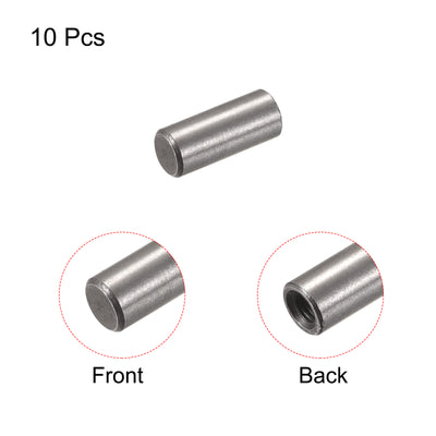 Harfington Uxcell M3 Internal Thread Dowel Pin 10pcs 5x10mm Chamfering Flat Carbon Steel Pin