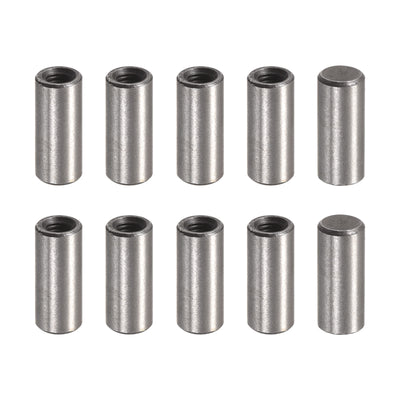 uxcell Uxcell M3 Internal Thread Dowel Pin 10pcs 5x10mm Chamfering Flat Carbon Steel Pin