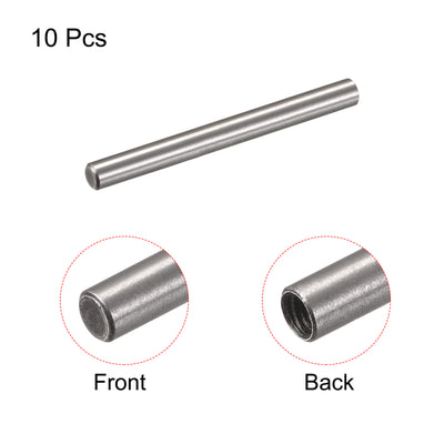 Harfington Uxcell M4 Internal Thread Dowel Pin 10pcs 6x80mm Chamfering Flat Carbon Steel Pin