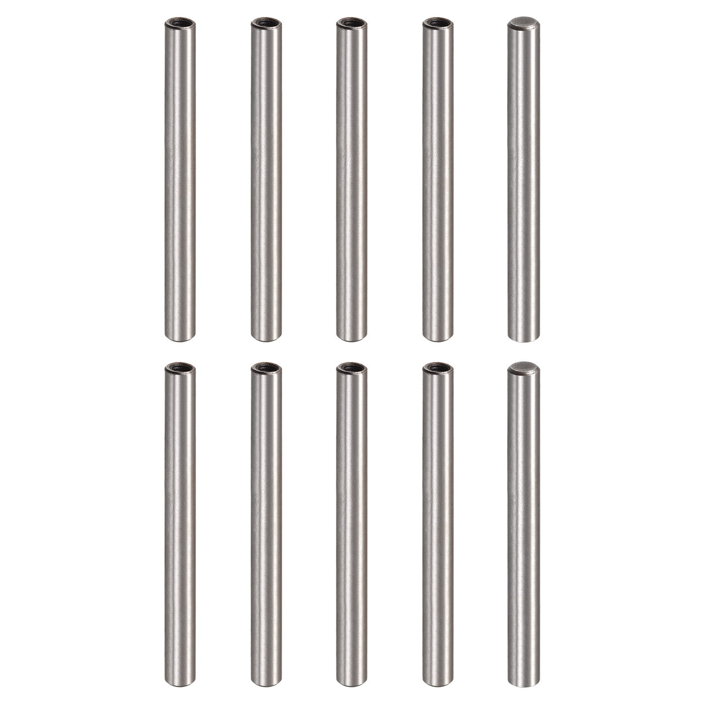 uxcell Uxcell M4 Internal Thread Dowel Pin 10pcs 6x80mm Chamfering Flat Carbon Steel Pin