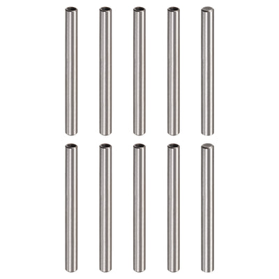 Harfington Uxcell M4 Internal Thread Dowel Pin 10pcs 6x80mm Chamfering Flat Carbon Steel Pin