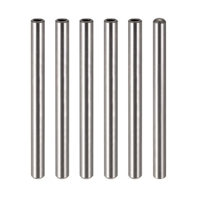 uxcell Uxcell M5 Internal Thread Dowel Pin 6pcs 8x100mm Chamfering Flat Carbon Steel Pin