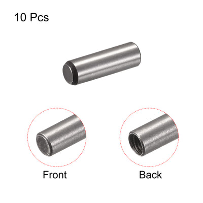 Harfington Uxcell M6 Internal Thread Dowel Pin 10pcs 10x30mm Chamfering Flat Carbon Steel Pin