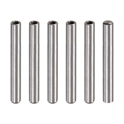 Harfington Uxcell M6 Internal Thread Dowel Pin 6pcs 10x80mm Chamfering Flat Carbon Steel Pin