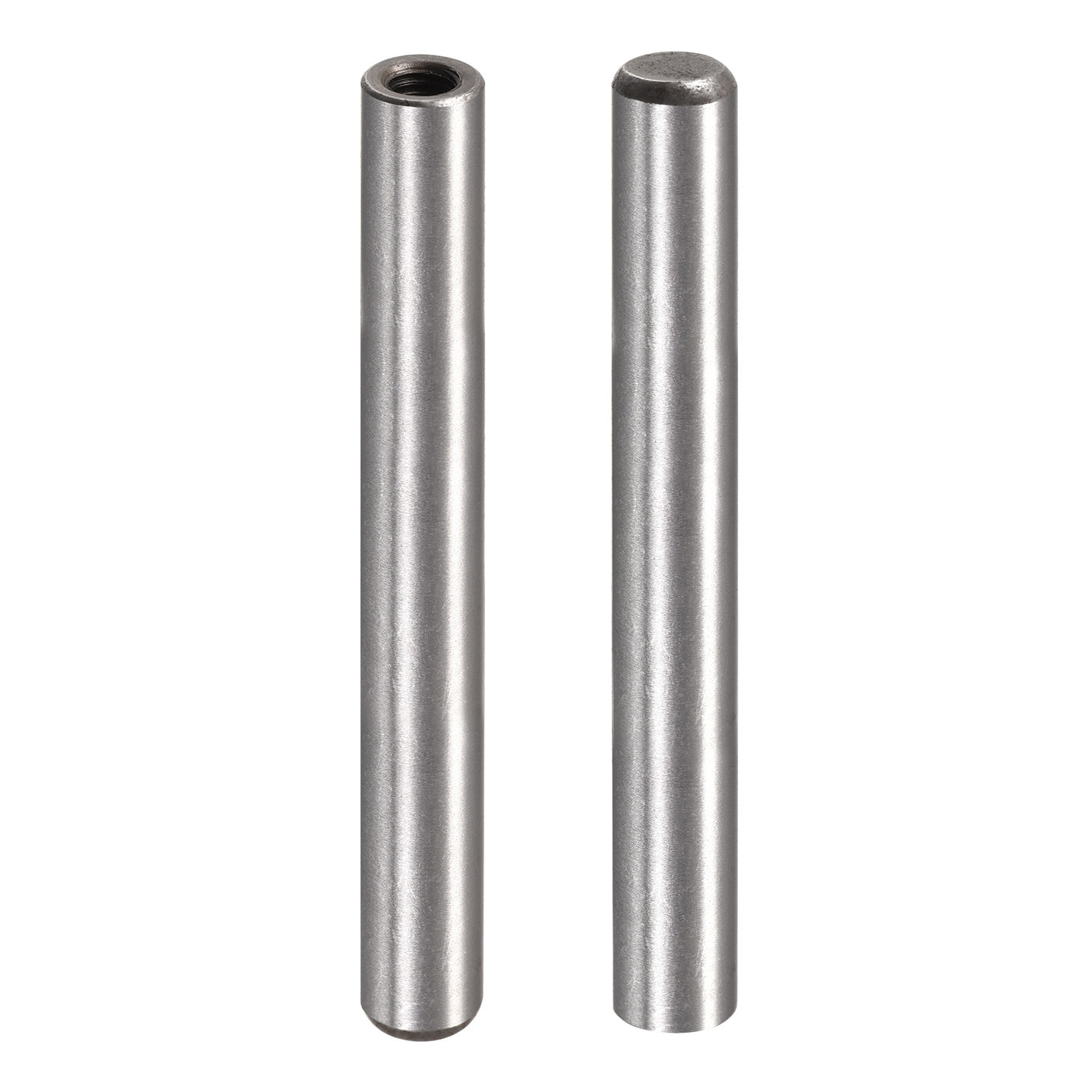 uxcell Uxcell M6 Internal Thread Dowel Pin 2pcs 10x90mm Chamfering Flat Carbon Steel Pin