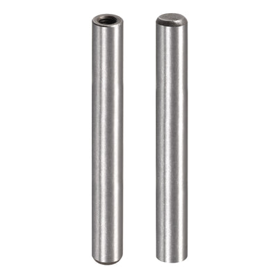 Harfington Uxcell M6 Internal Thread Dowel Pin 2pcs 10x90mm Chamfering Flat Carbon Steel Pin