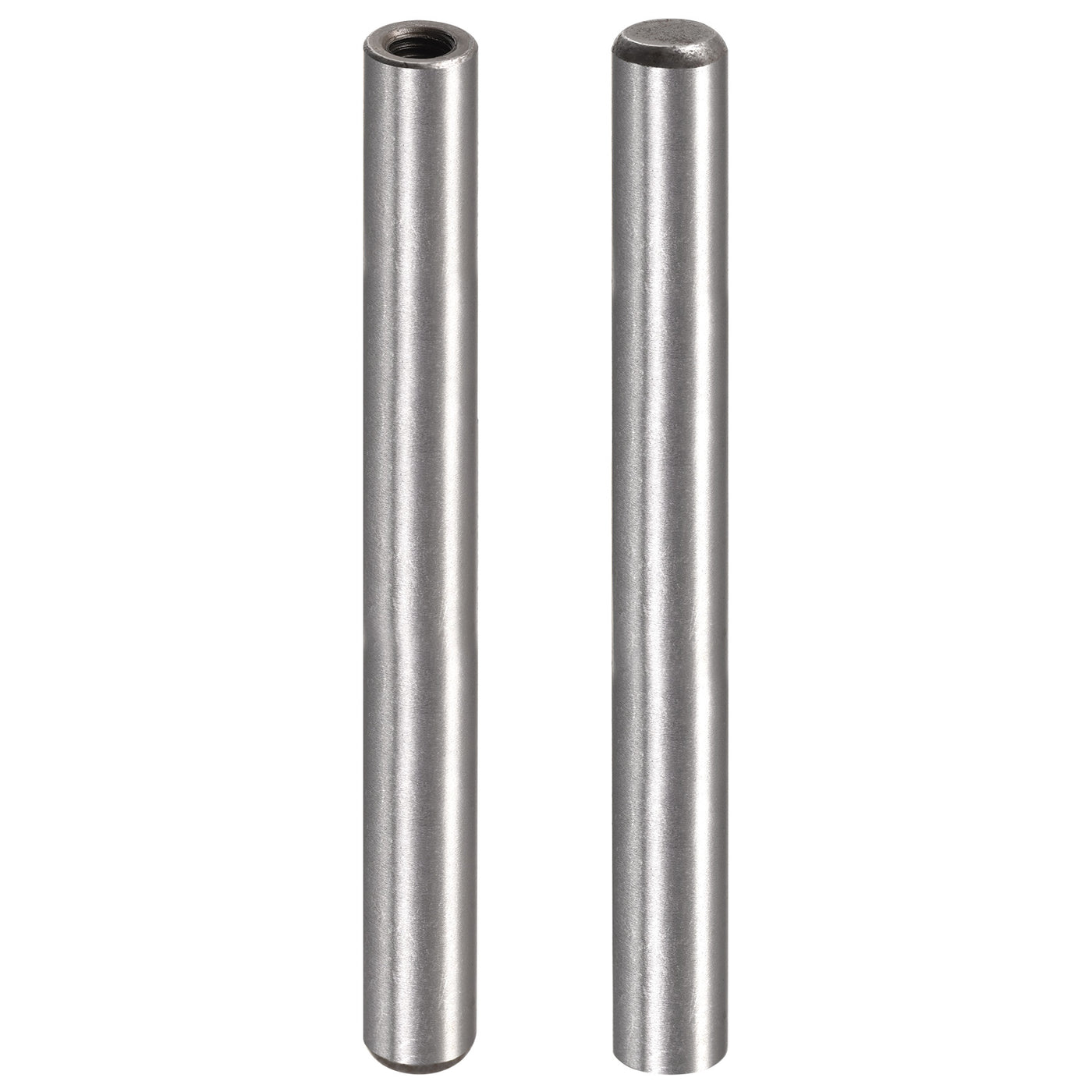 uxcell Uxcell M6 Internal Thread Dowel Pin 2pcs 10x100mm Chamfering Flat Carbon Steel Pin