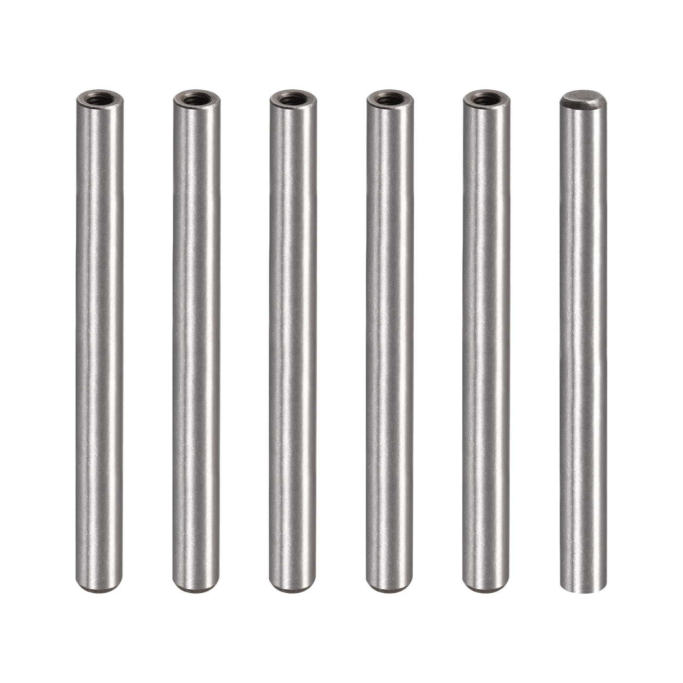 uxcell Uxcell M6 Internal Thread Dowel Pin 6pcs 10x120mm Chamfering Flat Carbon Steel Pin