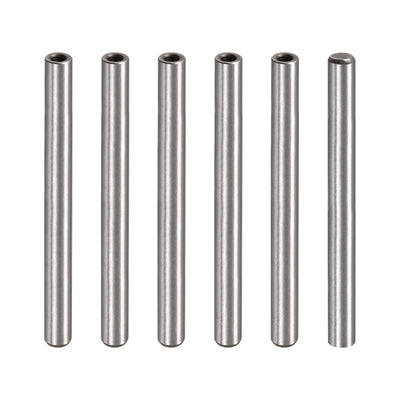 Harfington Uxcell M6 Internal Thread Dowel Pin 6pcs 10x120mm Chamfering Flat Carbon Steel Pin