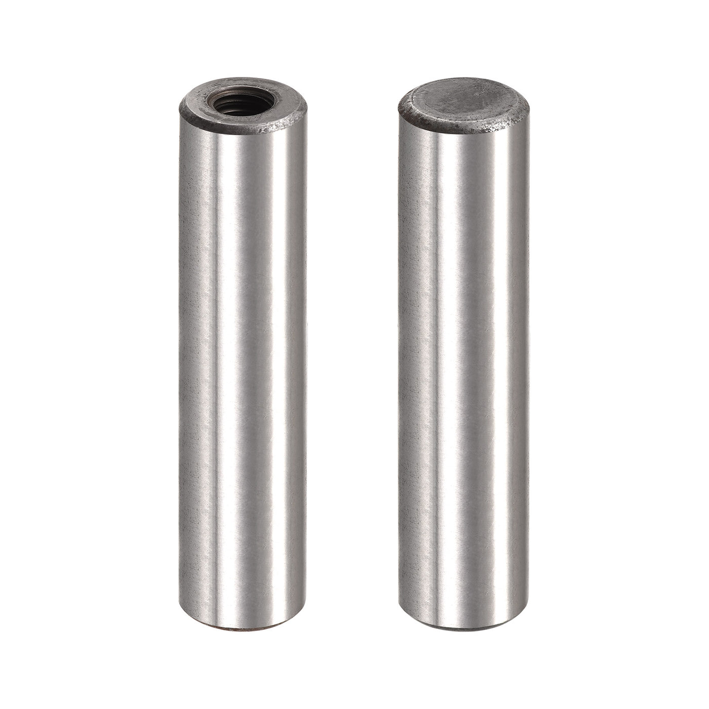 uxcell Uxcell M6 Internal Thread Dowel Pin 2pcs 12x50mm Chamfering Flat Carbon Steel Pin