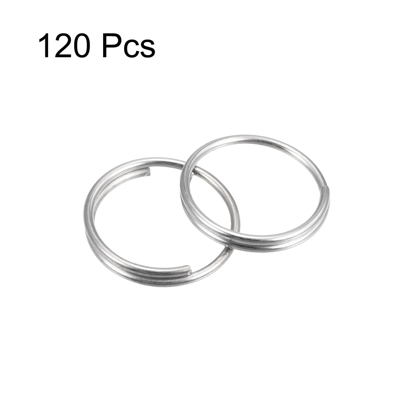 uxcell Uxcell Double Loops Split Rings, 10mm Small Round Key Ring Parts for DIY Crafts Making, Silver Tone 120Pcs