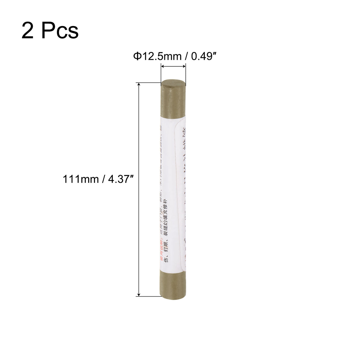 uxcell Uxcell Wood Wax Filler Stick, Furniture Repairing Crayon Touch Up Pen 2Pcs, Brown Khaki