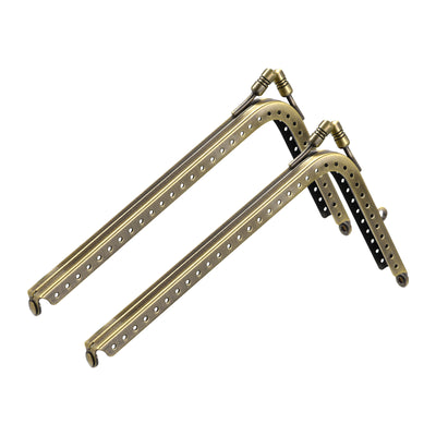 Harfington Uxcell Metal Purse Frames, 6.1" 2Pcs Kiss Lock Clasp Frame for Coin Bag DIY, Bronze