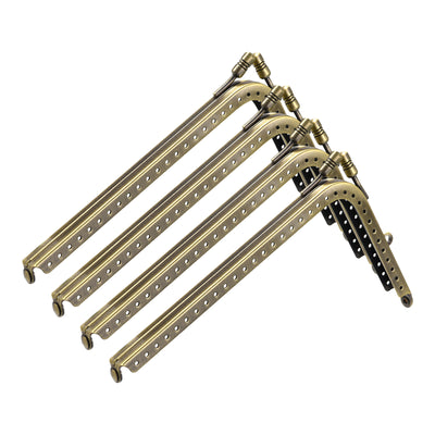 Harfington Uxcell Metal Purse Frames, 6.1" 4Pcs Kiss Lock Clasp Frame for Coin Bag DIY, Bronze