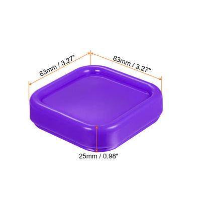 Harfington 2pcs Magnetic Pin Cushion Square Sewing Pin Holder Storage Case Tool, Purple