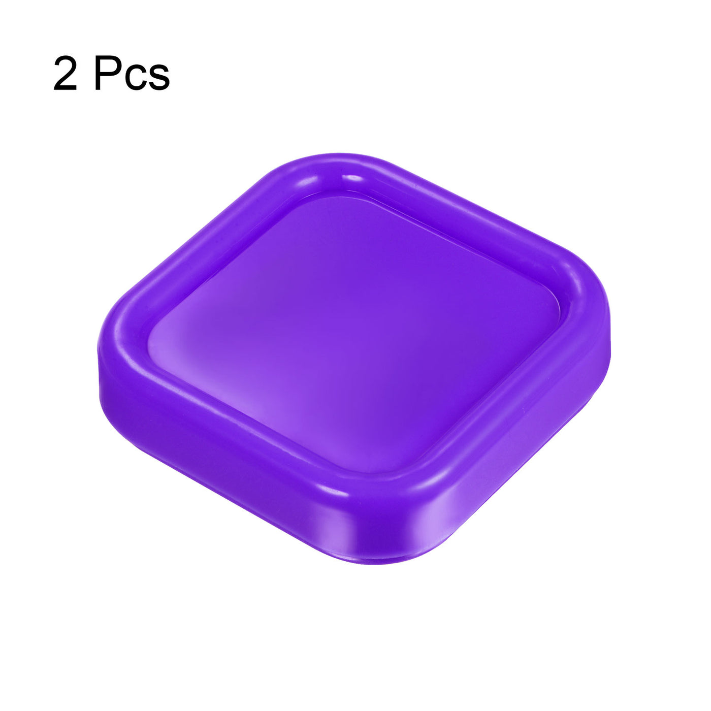 Harfington 2pcs Magnetic Pin Cushion Square Sewing Pin Holder Storage Case Tool, Purple