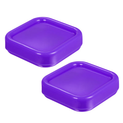 Harfington 2pcs Magnetic Pin Cushion Square Sewing Pin Holder Storage Case Tool, Purple