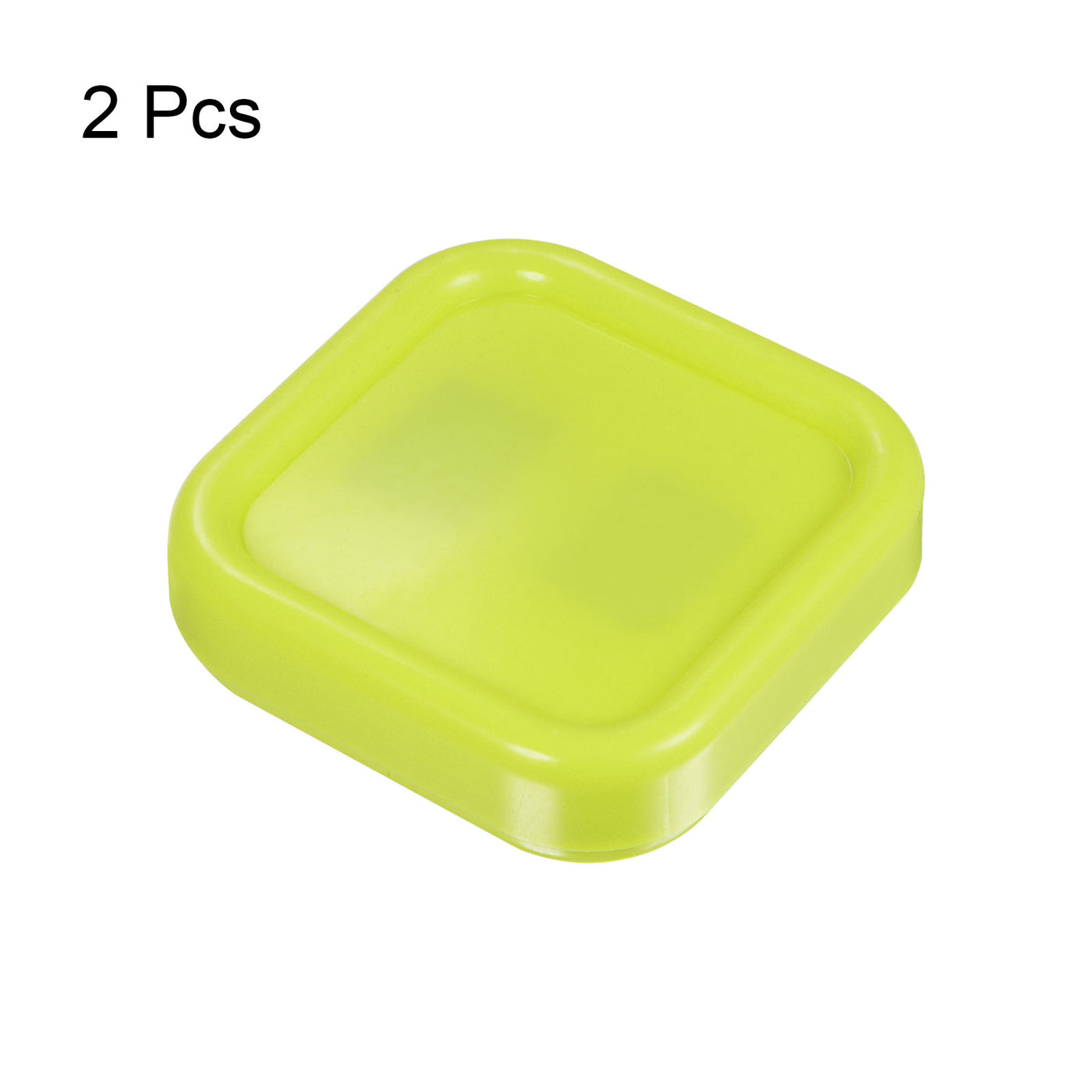 Harfington 2pcs Magnetic Pin Cushion Square Sewing Pin Holder Storage Case Tool, Yellow-Green