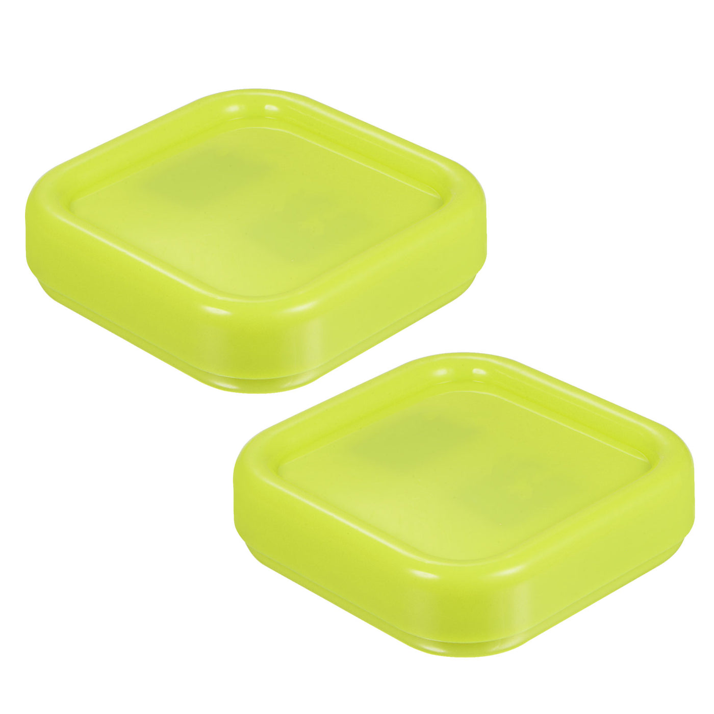 Harfington 2pcs Magnetic Pin Cushion Square Sewing Pin Holder Storage Case Tool, Yellow-Green