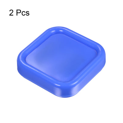 Harfington 2pcs Magnetic Pin Cushion Square Sewing Pin Holder Storage Case Tool, Blue