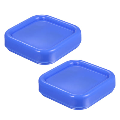 Harfington 2pcs Magnetic Pin Cushion Square Sewing Pin Holder Storage Case Tool, Blue