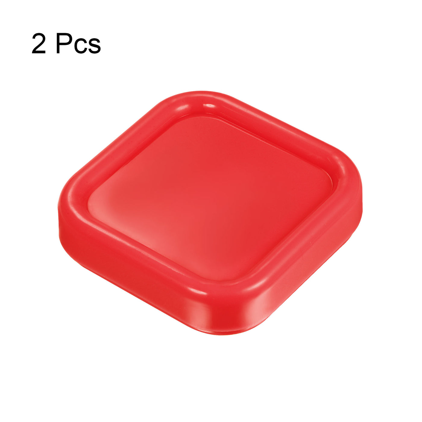 Harfington 2pcs Magnetic Pin Cushion Square Sewing Pin Holder Storage Case Tool, Red