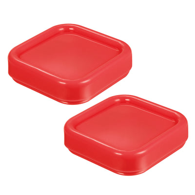 Harfington 2pcs Magnetic Pin Cushion Square Sewing Pin Holder Storage Case Tool, Red