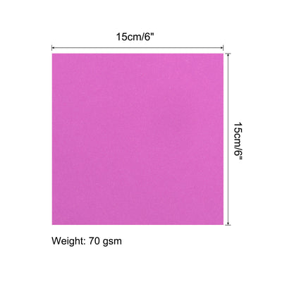 Harfington Origami Paper Double Side Rose Red 6x6 Inch for Art Craft 50 Sheet