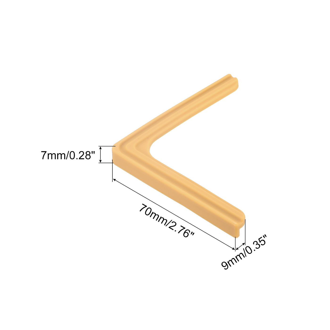 uxcell Uxcell Window Corner Edge Protectors, 4Pack Mini Lace Style 70mmX9mm Orange Wood