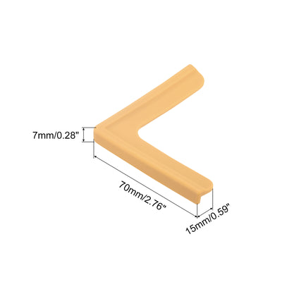 Harfington Uxcell Window Corner Edge Protectors, 2Pack Standard Simple Style 70mmX15mm Orange Wood