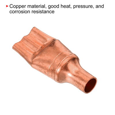 Harfington Refrigeration Capillary Tube Filters Liquid Separator 9.52mm to 3mm 3 Way Flat Copper Fitting for Air Conditioner Refrigerator HVAC Freezer Pack of 2