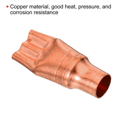 Harfington Refrigeration Capillary Tube Filters Liquid Separator 12.75mm to 3mm 3 Way Flat Copper Fitting for Air Conditioner Refrigerator HVAC Freezer Pack of 2