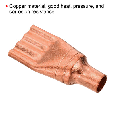 Harfington Refrigeration Capillary Tube Filters Liquid Separator 9.52mm to 3mm 4 Way Flat Copper Fitting for Air Conditioner Refrigerator HVAC Freezer Pack of 2